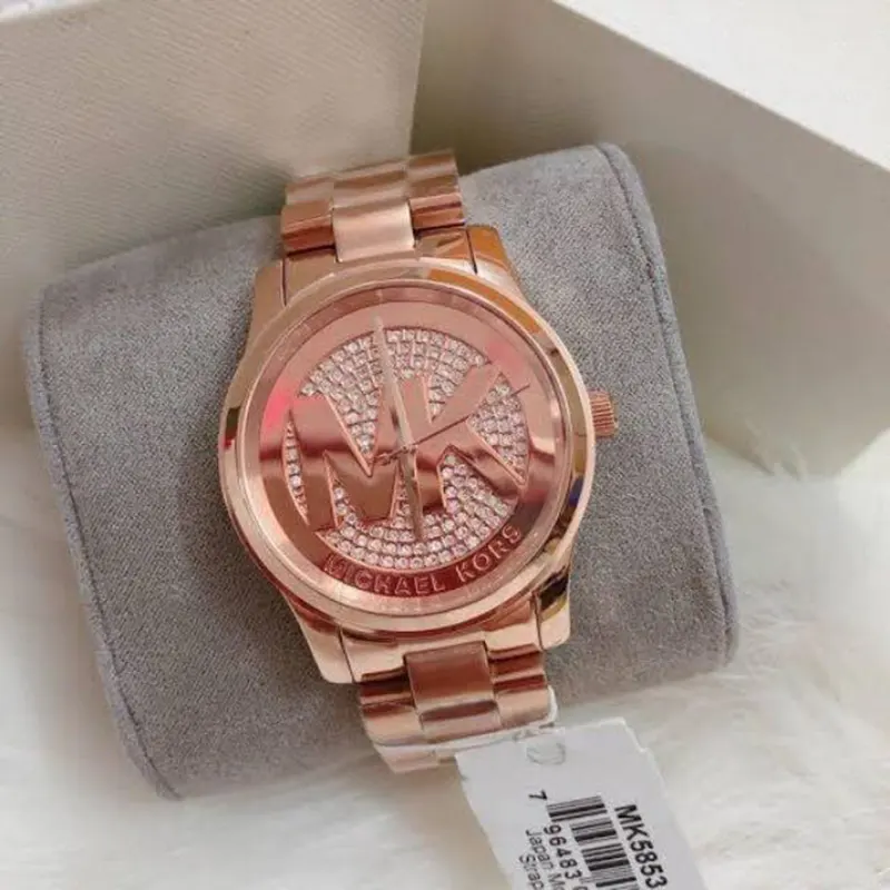 Michael Kors Runway Rose Gold Dial Ladies Watch- MK5853